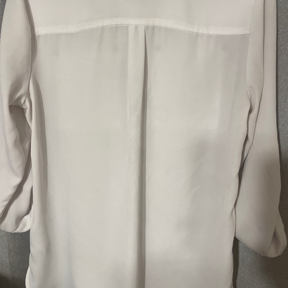 Preowned Michael Kors cream white womens collar shirt top blouse size large - Picture 10 of 12
